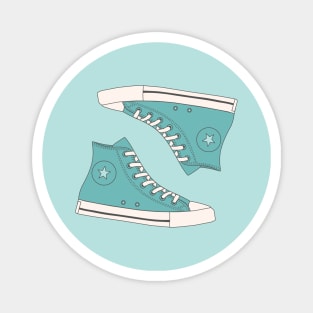 Green High Top Sneakers Magnet